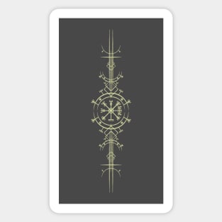 Vegvisir Magic ancient viking art deco Sticker